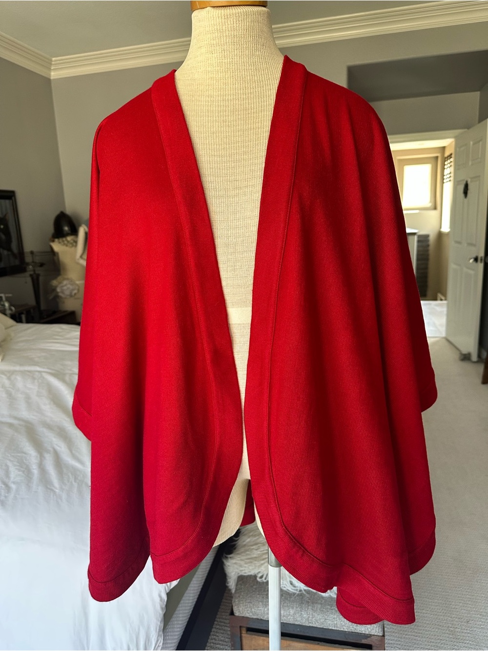 Ann Taylor red wrap sweater, OSFA - Picture 3 of 11